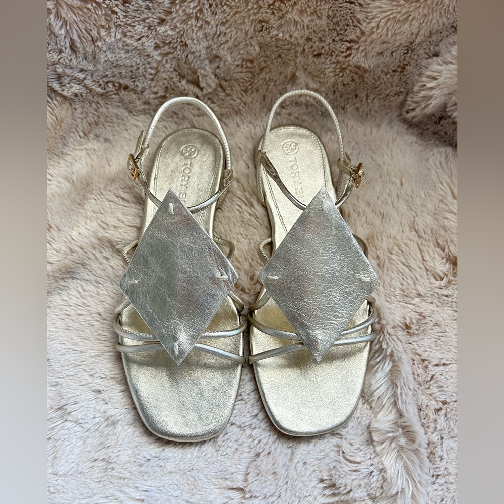 Tory Burch Metallic Leather Sandal